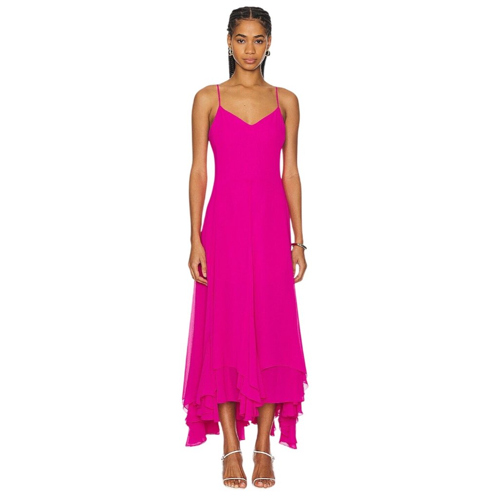 Amanda Uprichard Clemenza Dress In Hot Pink Large New Womens Maxi Gown